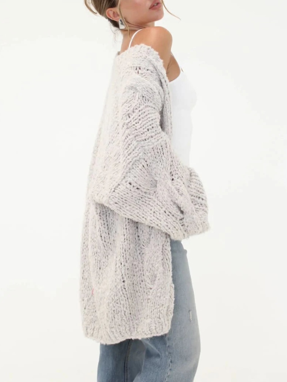 NWT! Rumored Aspen Cardigan in white smoke